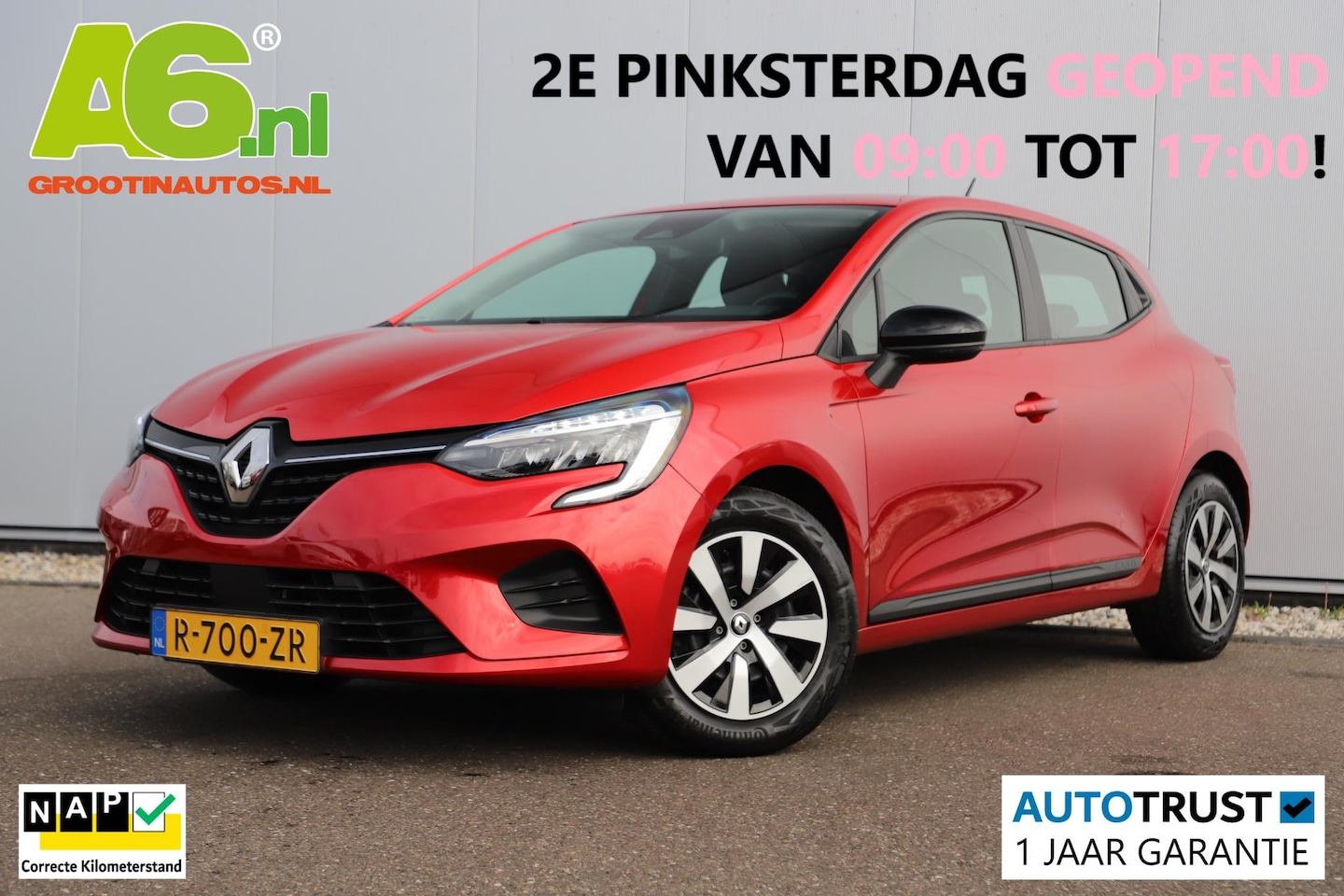 Renault Clio - 1.0 TCe 90 Equilibre Carplay Android Navigatie Airco Cruise Control LED Rijstrooksensor - AutoWereld.nl