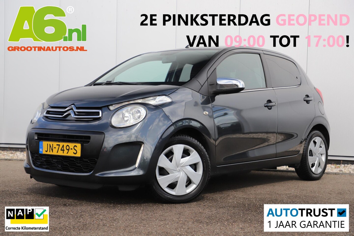 Citroën C1 - 1.0 e-VTi Style Edition Radio Bluetooth Airco Getint Glas Elektrische Ramen - AutoWereld.nl