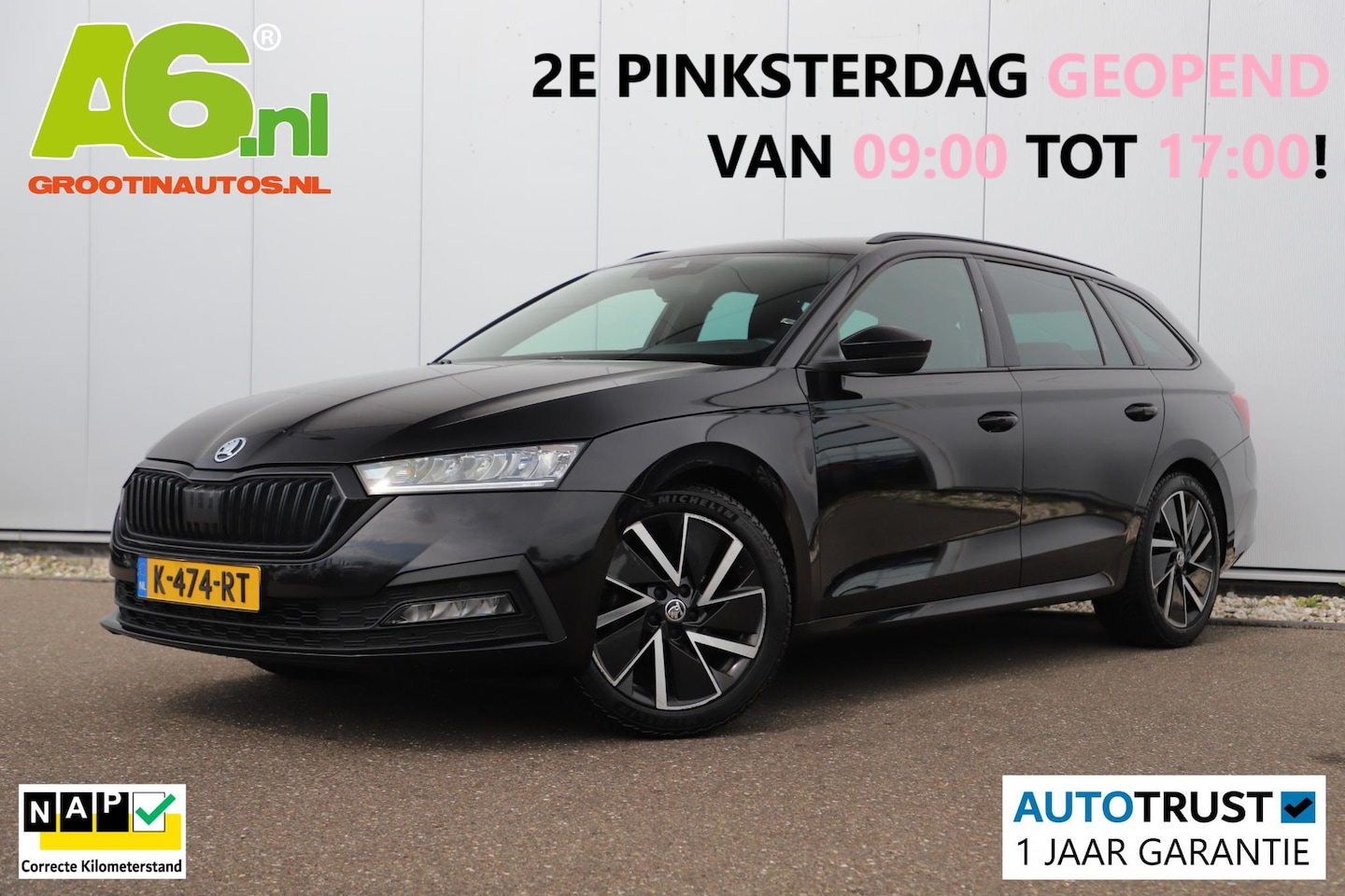 Skoda Octavia Combi - 1.0 TSI Sport Business 110PK RS Stoelen 18 inch LMV Navigatie Carplay Android Adaptive Cru - AutoWereld.nl