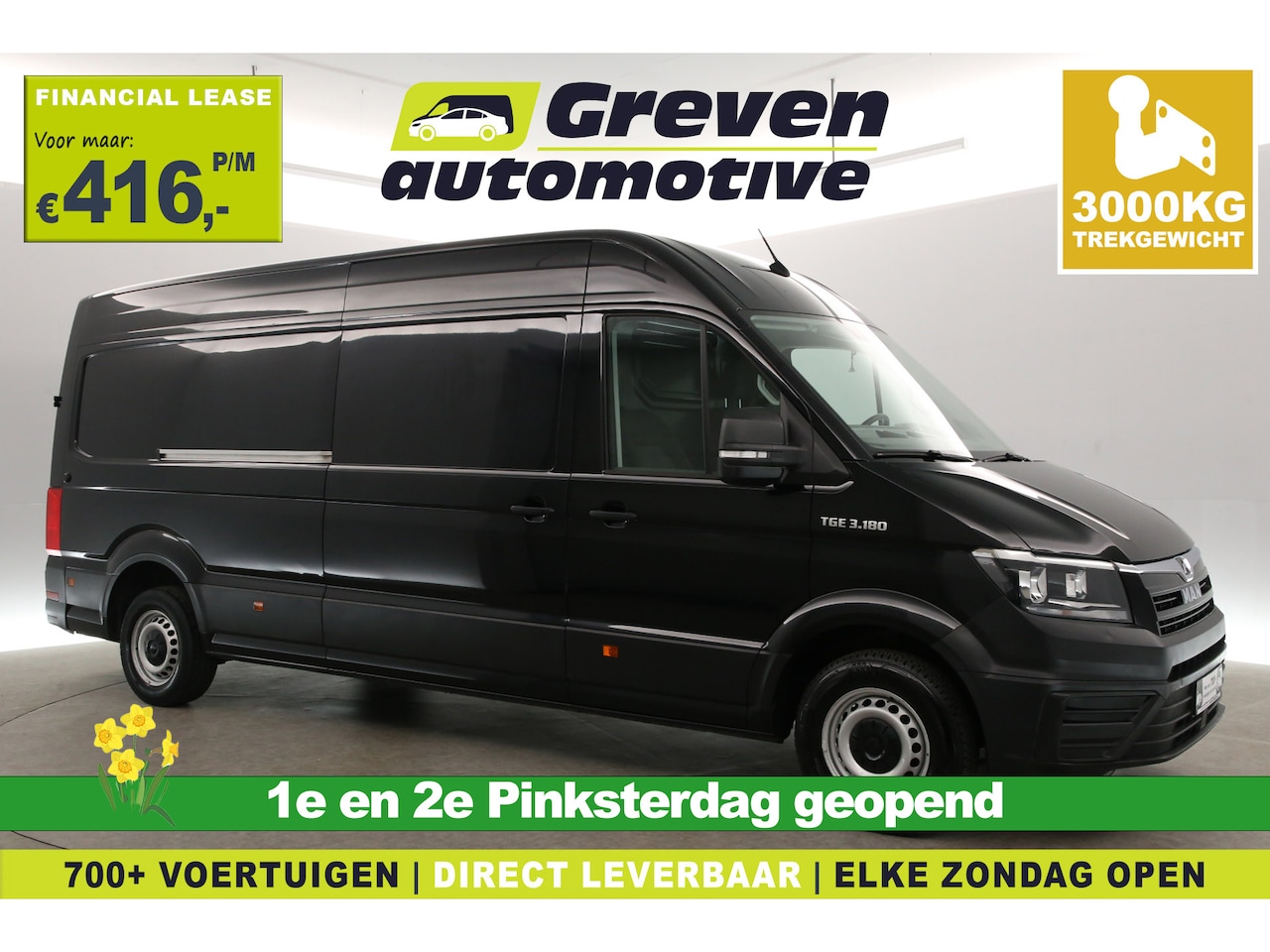 MAN TGE - 3.180 | 35 2.0 L4H3 | 177PK | 3000kg Trekgew. | Automaat | Airco | Elektrpakket - AutoWereld.nl