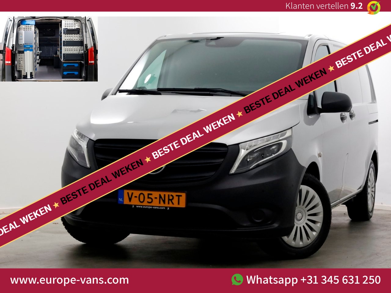 Mercedes-Benz Vito - 114 CDI 136pk Compact 9G Automaat 2x Schuifdeur/LED/Camera/Inrichting 08-2022 - AutoWereld.nl