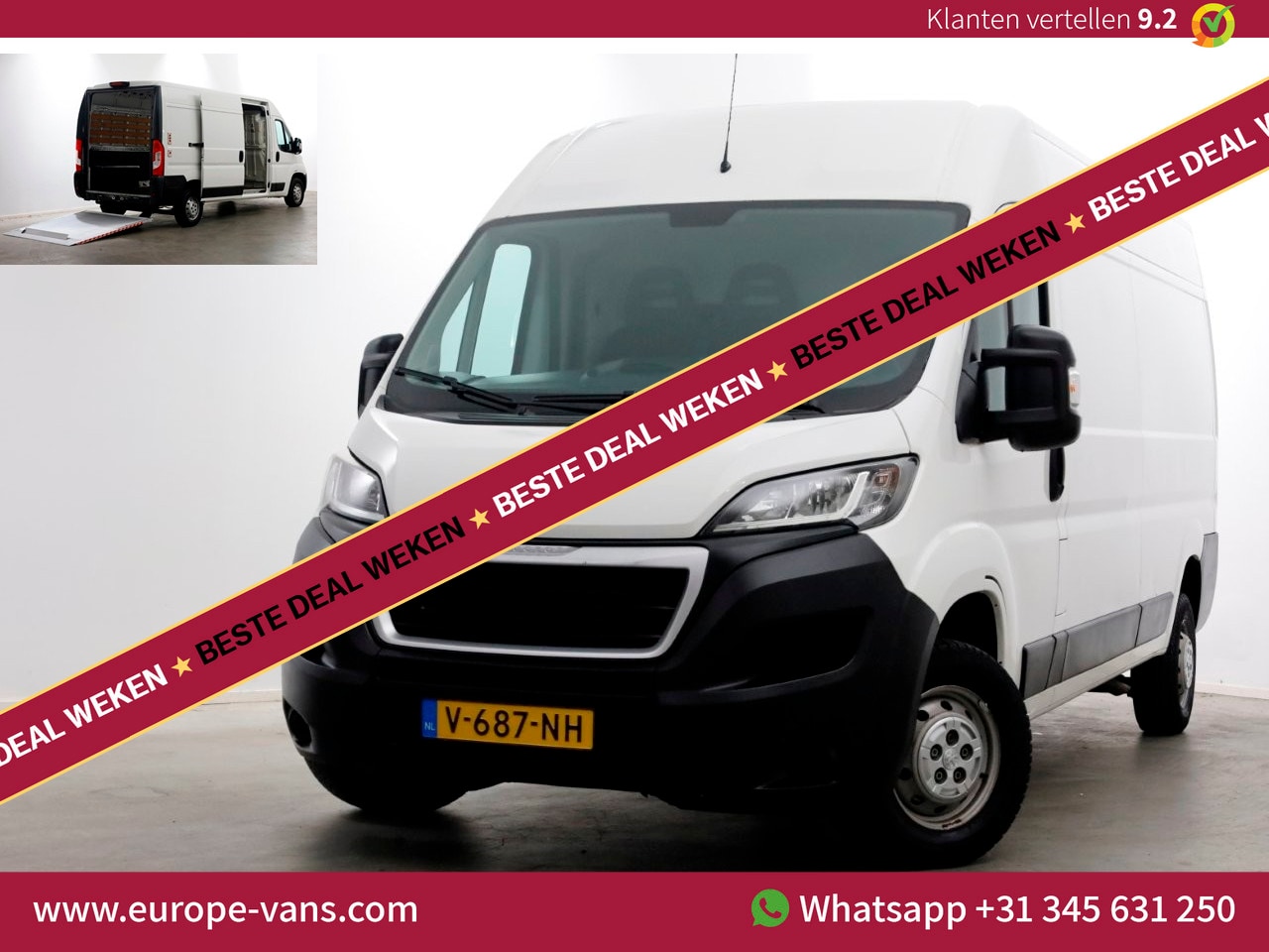 Peugeot Boxer - 2.0 BlueHDI 130pk E6 L3H2 Navi/Camera Laadklep 500kg 05-2018 - AutoWereld.nl