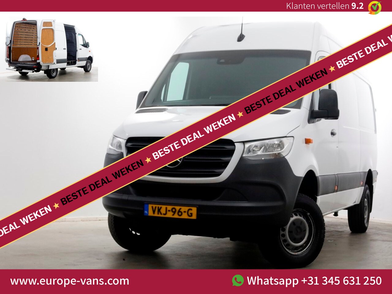 Mercedes-Benz Sprinter - 316 CDI 163pk 7G Automaat L2H2 4x4 ZG1 Airco/Camera/Trekhaak 2800kg 06-2021 - AutoWereld.nl