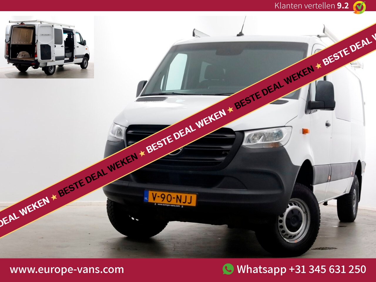 Mercedes-Benz Sprinter - 316 CDI 163pk 7G Automaat L2H1 D.C. 4x4 ZG3 Airco/Navi/Camera 12-2021 - AutoWereld.nl