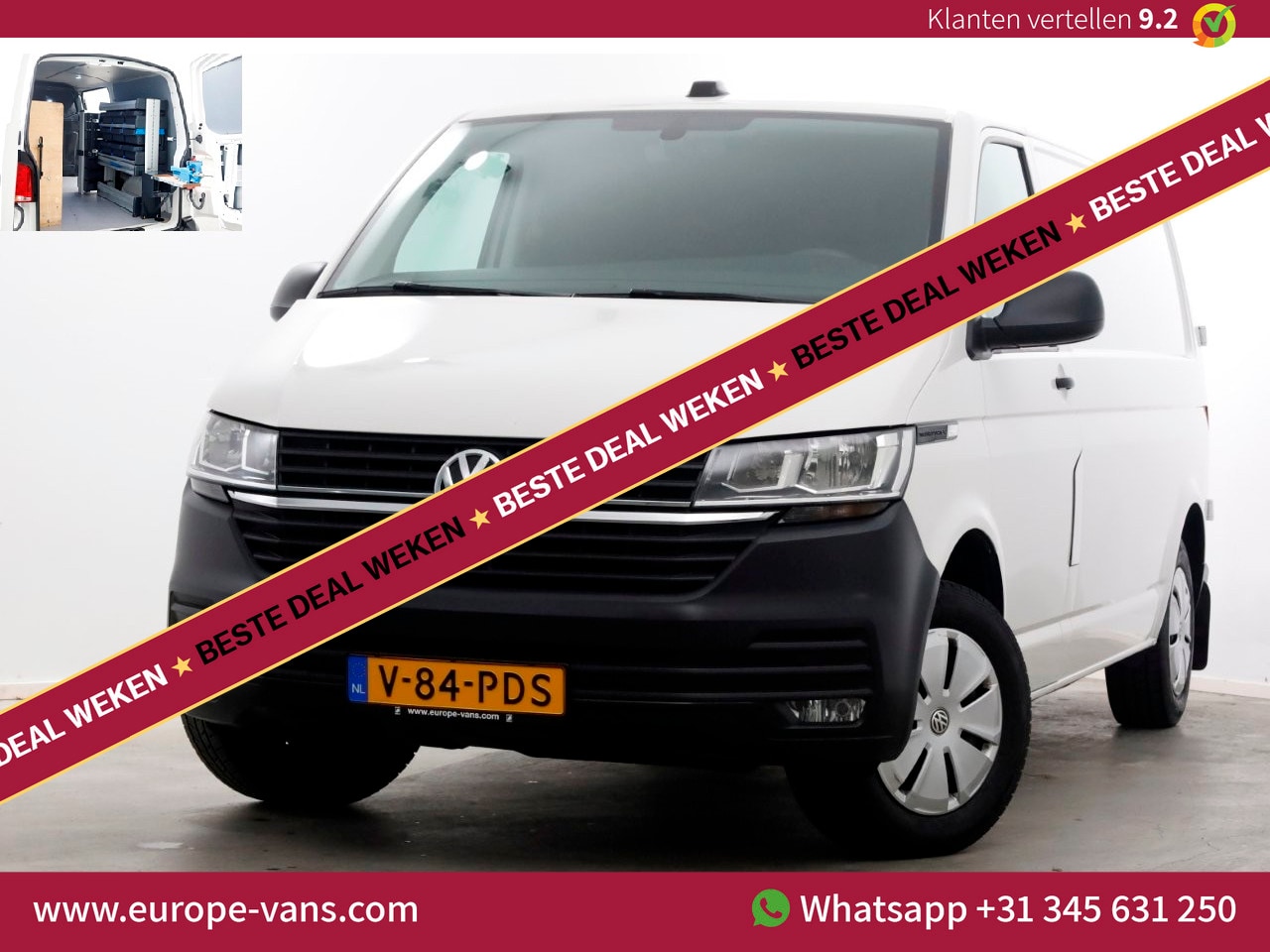 Volkswagen Transporter - T6.1 2.0 TDI 150pk DSG-Automaat Lang Airco/Navi/Inrichting 04-2021 - AutoWereld.nl