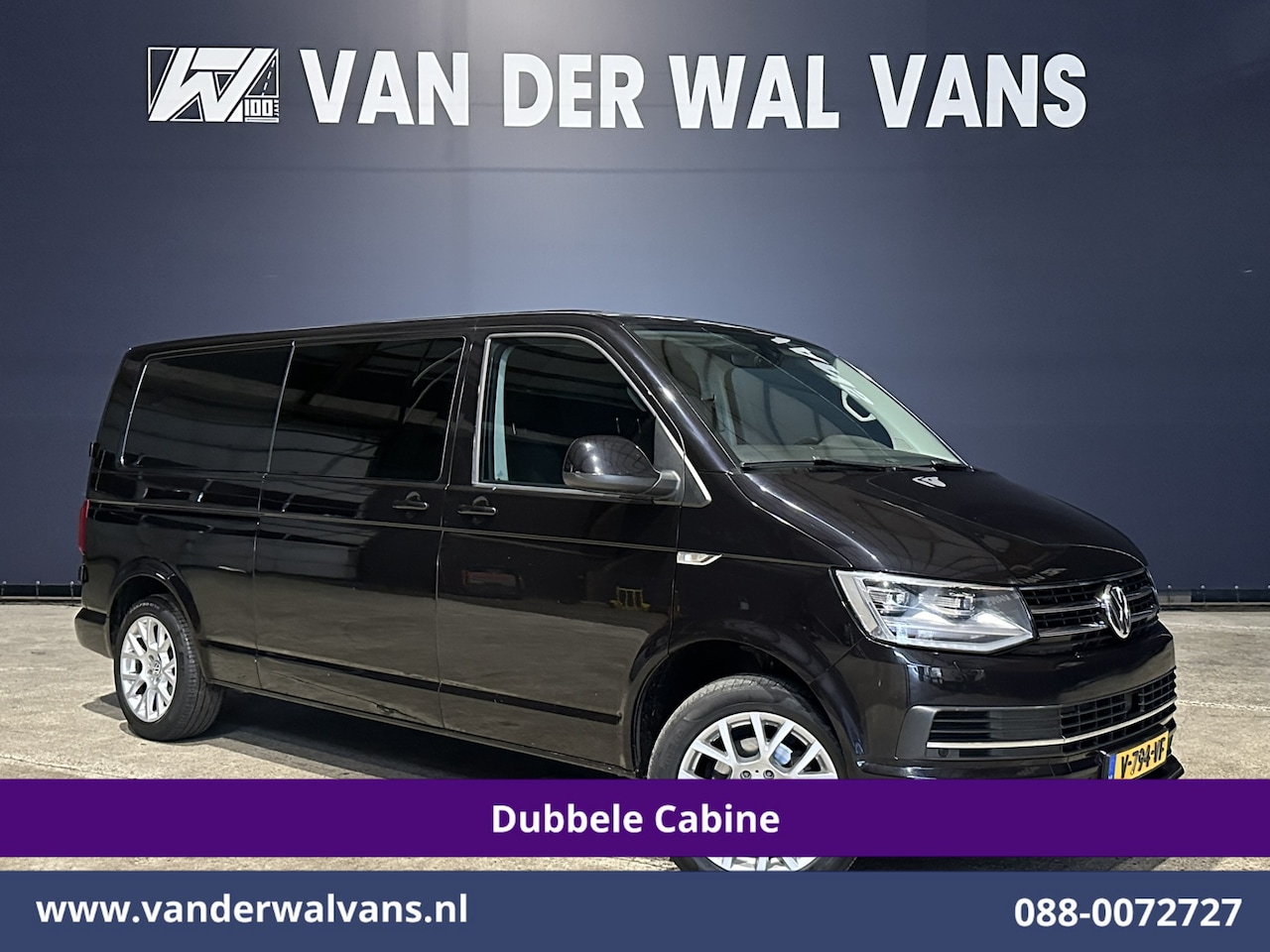 Volkswagen Transporter - 2.0 TDI 150pk Automaat L2H1 Dubbele Cabine Euro6 Airco | 5-Zits | 2x zijdeur | LED | Navig - AutoWereld.nl