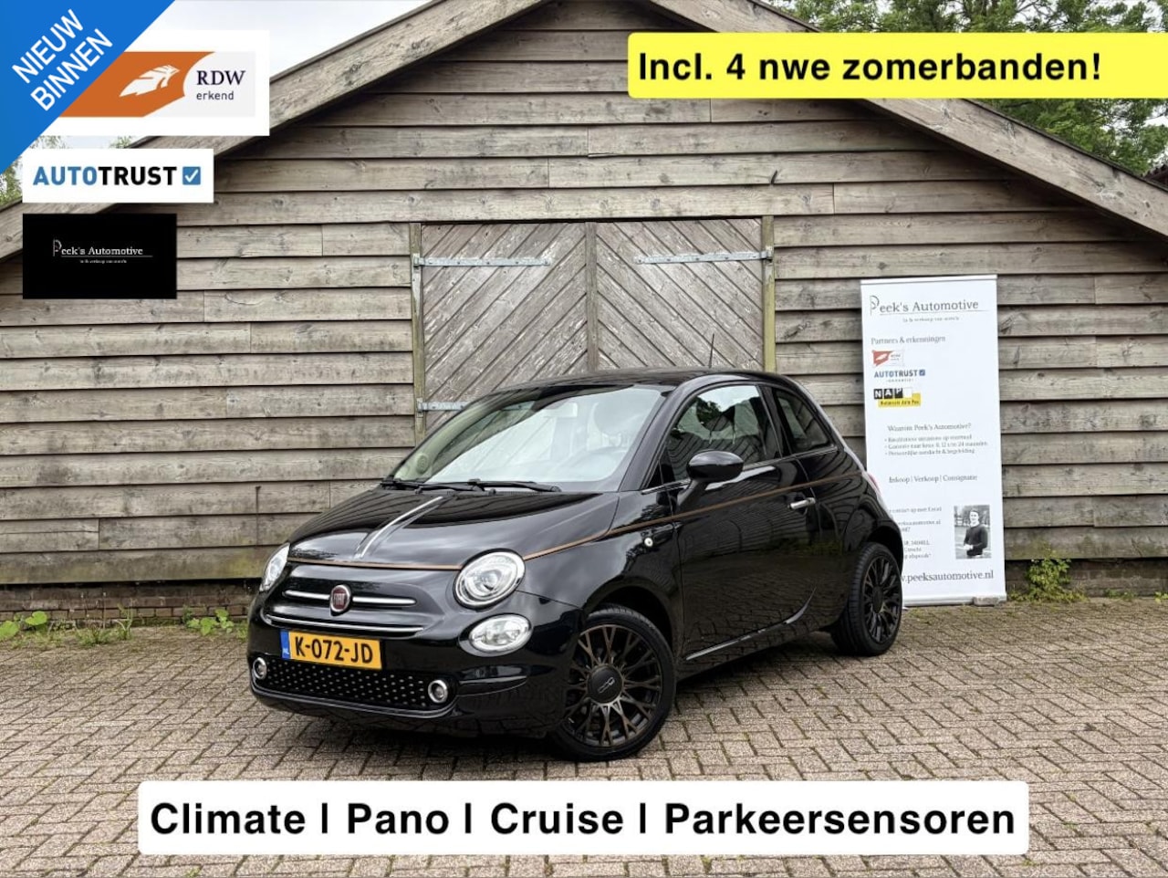 Fiat 500 - 1.2 Lounge | Collezione | | Pano | Climate | Cruise | Parkeersensoren | Bluetooth | Super - AutoWereld.nl