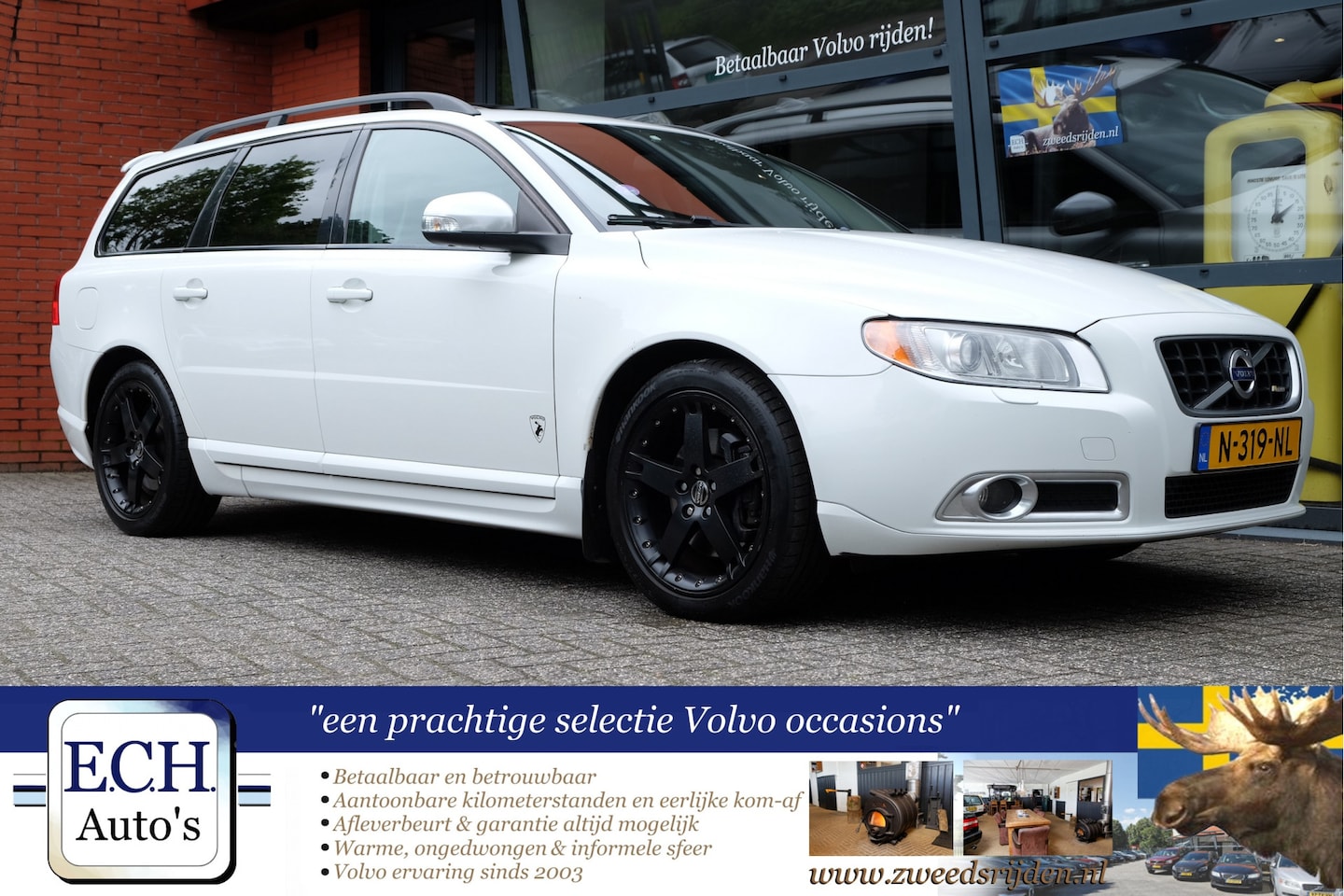 Volvo V70 - 2.5T R-Design 2.5T 231 pk R-Design, Schuifdak, Leer, Trekhaak - AutoWereld.nl