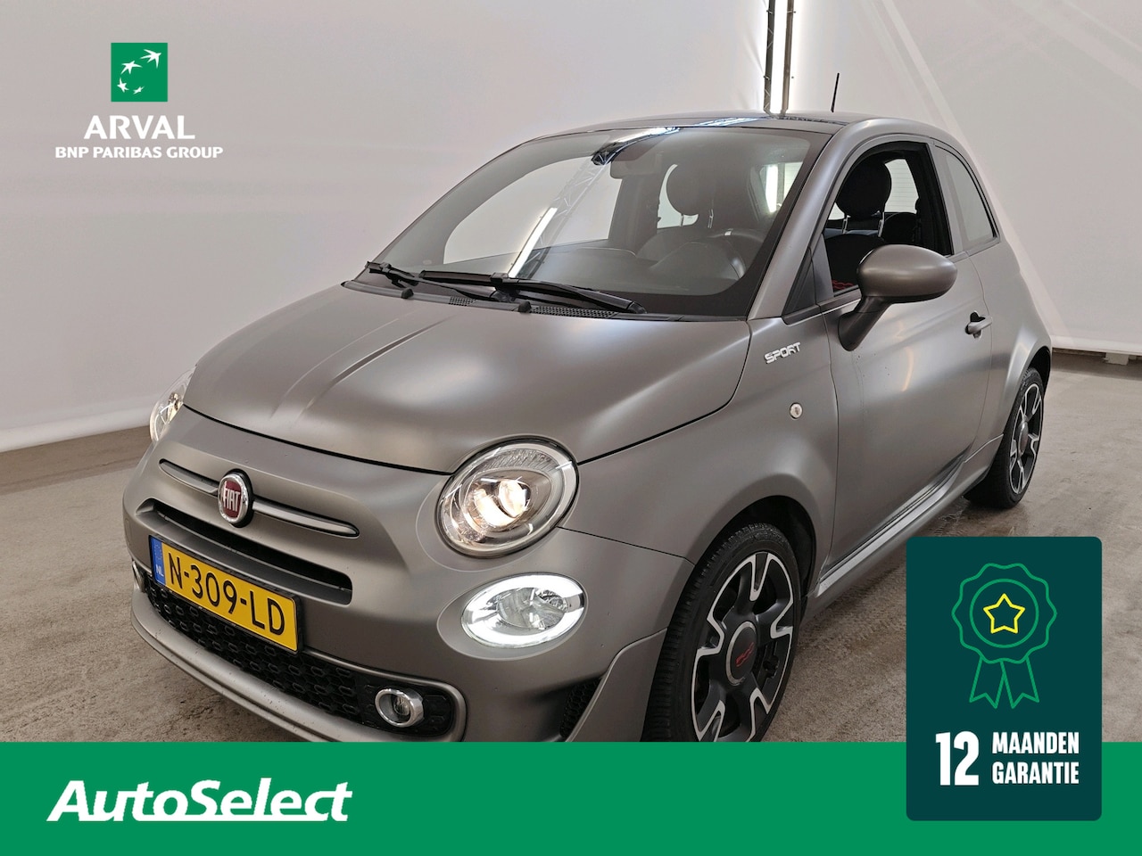 Fiat 500 - 1.0 Hybrid 70pk Sport | Pack Sky : Panoramadak | Half Leder | UConnect | Beats Audio | App - AutoWereld.nl