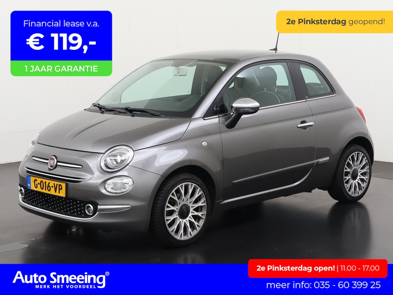Fiat 500 - 1.2 Lounge | Panoramadak | Navigatie | Zondag Open! - AutoWereld.nl
