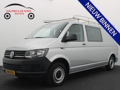 Volkswagen Transporter - 2.0 TDI L2H1 DC 6 PERS / TREKHAAK / 1STE EIG / DEALER OH / LEDER / AIRCO / BLUETOOTH / CRU