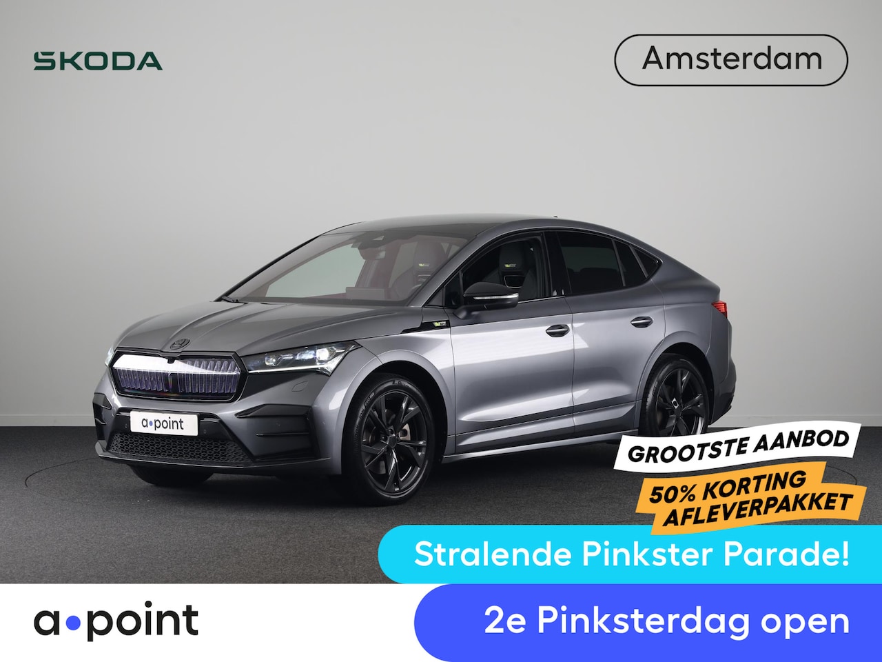 Skoda Enyaq Coupé iV - 80 RS 299PK | Panoramadak | Lederen bekleding | Canton Audio | Apple Carplay /- Android au - AutoWereld.nl