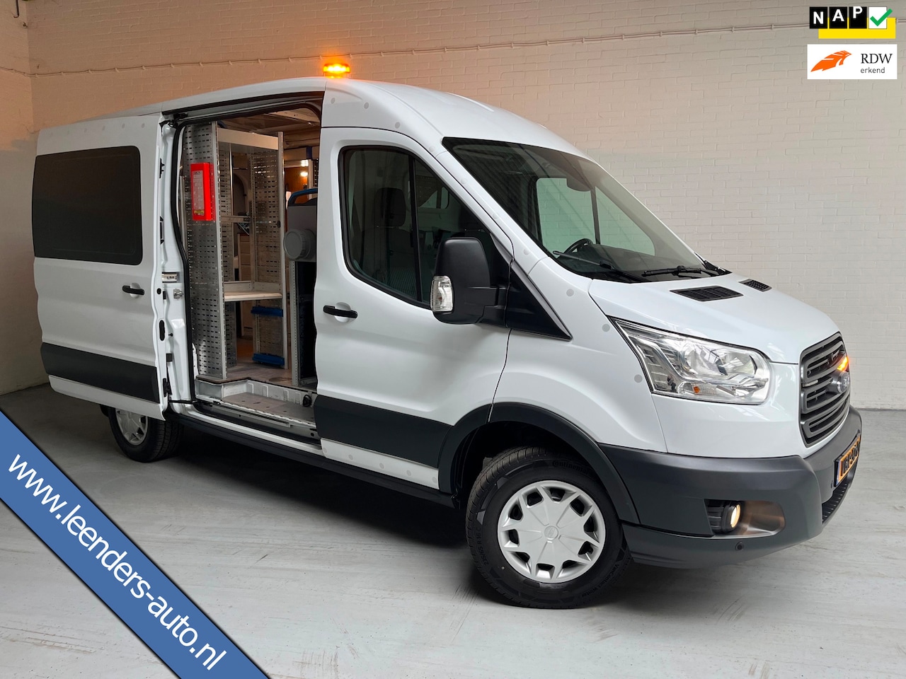 Ford Transit - Servicewagen 2.0 TDCI 130pk euro6 L2H2 Trend Sortimo Inrichting Victron v230 Standkachel T - AutoWereld.nl
