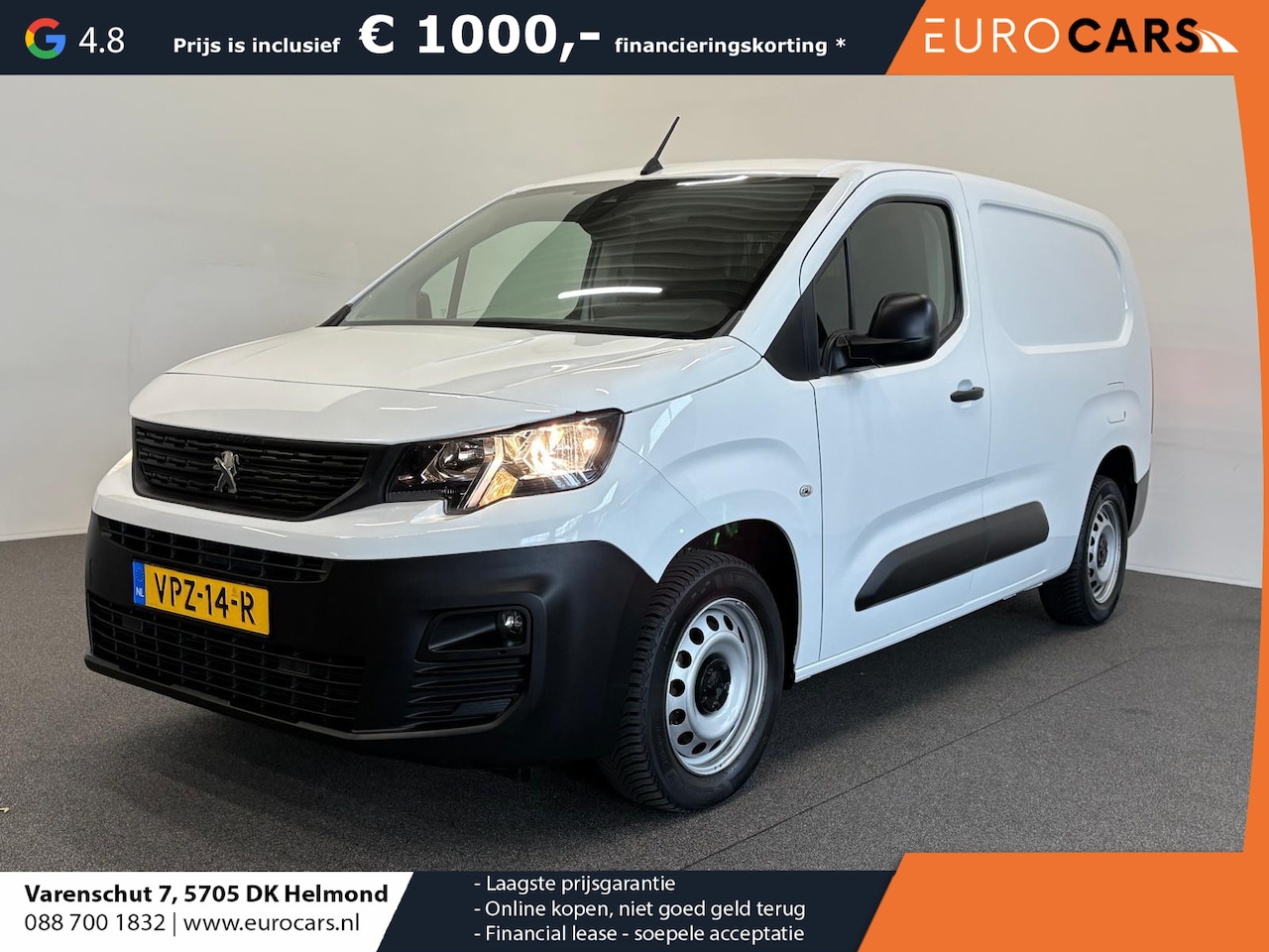 Peugeot Partner - 1.5 BlueHDI Premium Long Navigatie Apple Carplay Android Auto Parkeersensoren achter Cruis - AutoWereld.nl