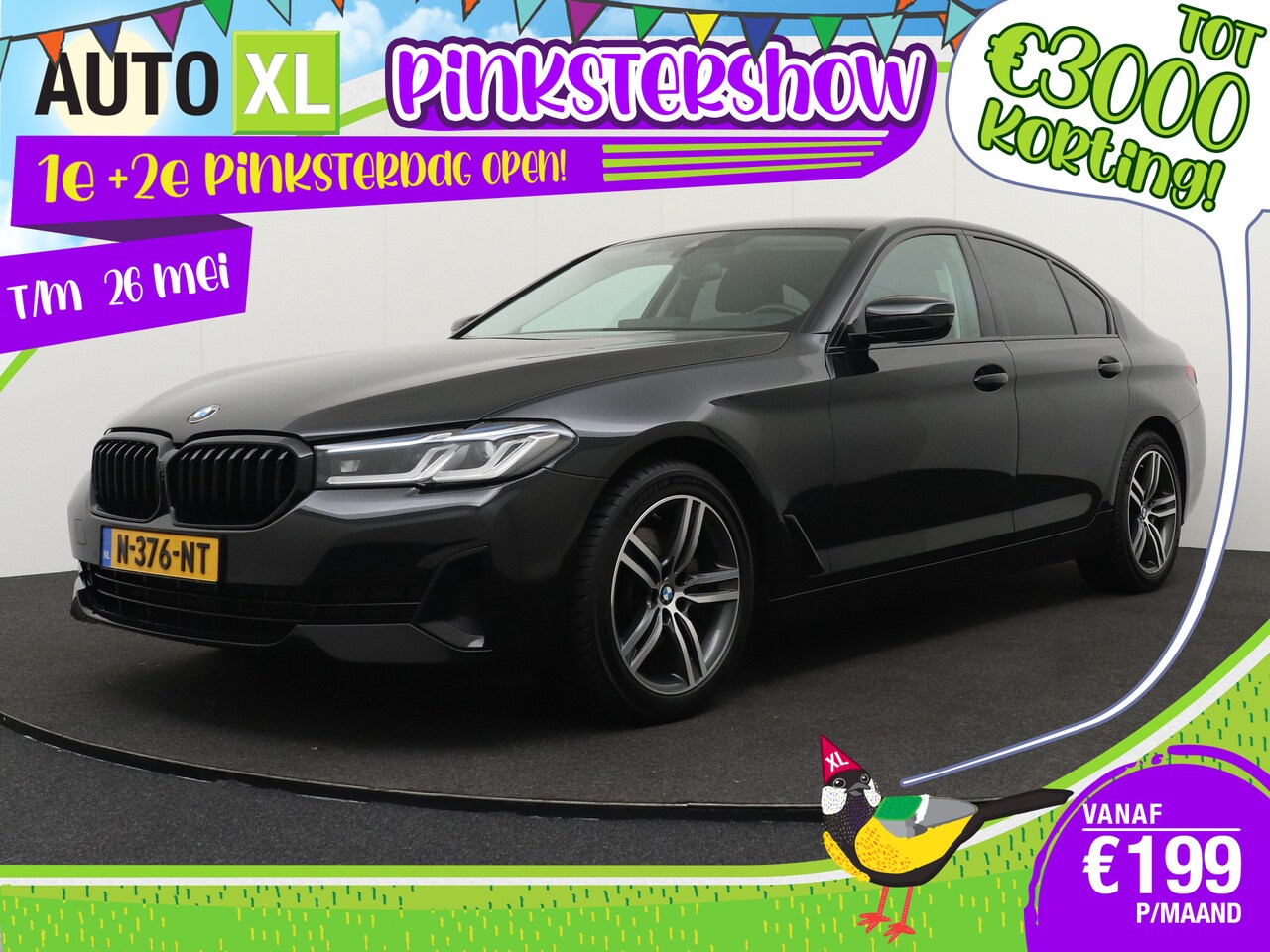 BMW 5-serie - 520i 184 PK Aut. Business+ Shadow Line Laser-Light Leder Memory CarPlay - AutoWereld.nl