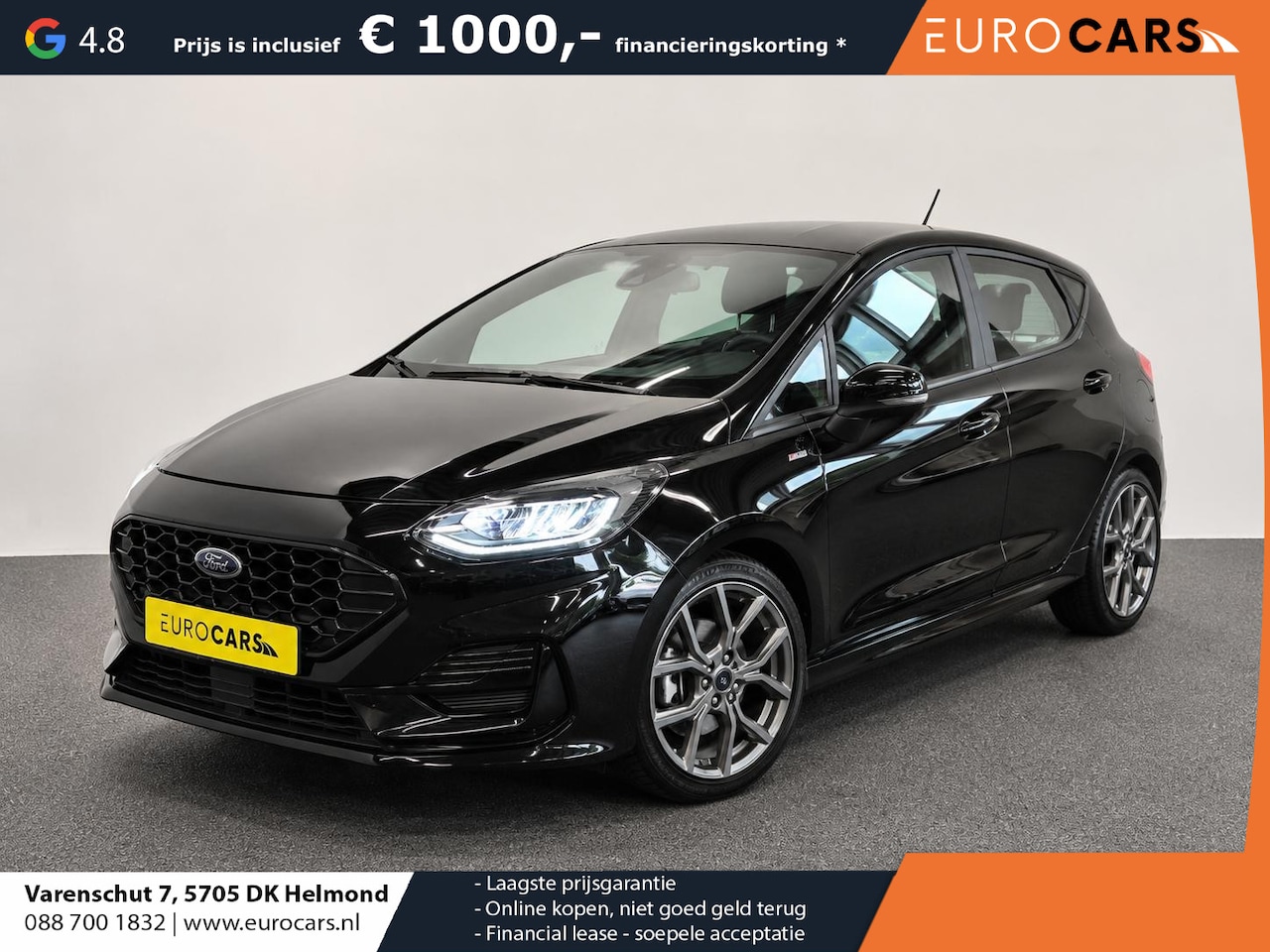 Ford Fiesta - 1.0 EcoBoost Hybrid ST-Line Facelift! Airco ECC Navi Carplay PDC + Camera Achter LM Velgen - AutoWereld.nl