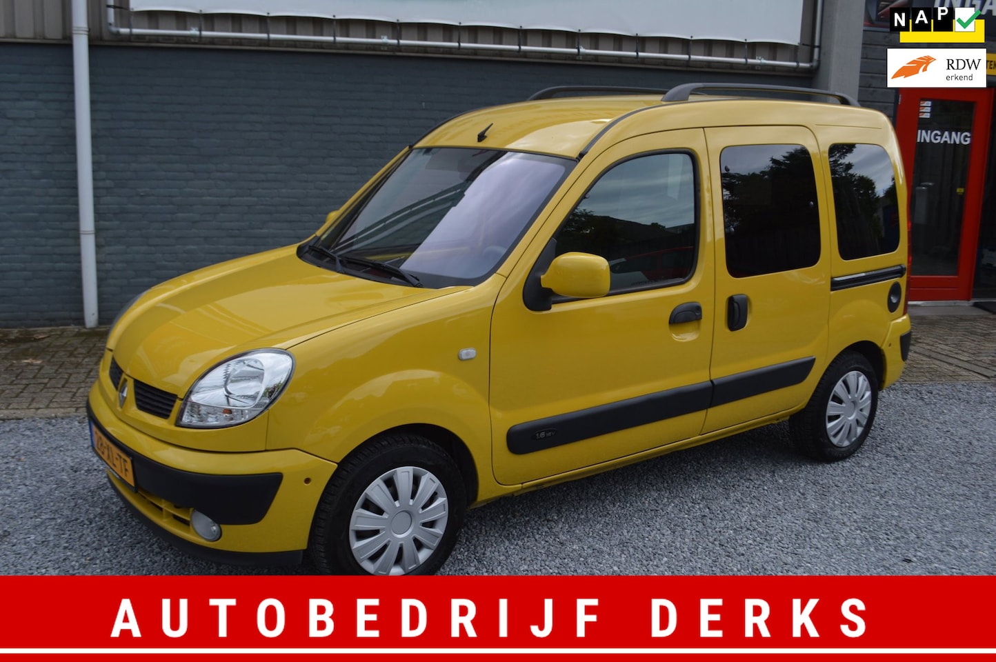 Renault Kangoo - 1.6-16V Expression Automaat Airco Schuifdeur 2x Cruise Control Stuurbekrachtiging Jaar APK - AutoWereld.nl