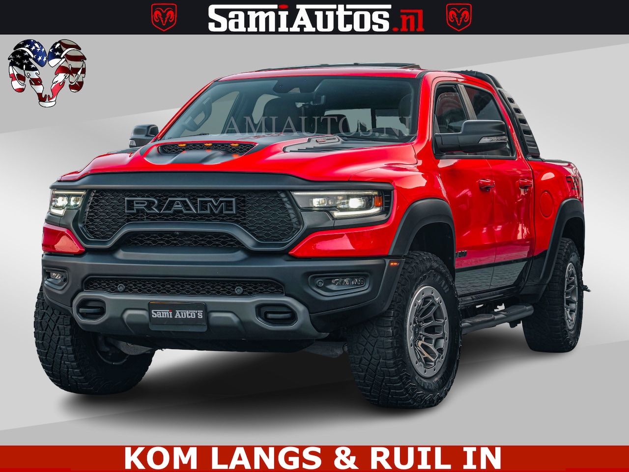 Dodge Ram Pick Up - TRX HELLCAT | 6.2 V8 702PK | FLAME RED | BOM VOL | CARBON | RAMBAR | HUD | LPG | BEAD-LOCK - AutoWereld.nl