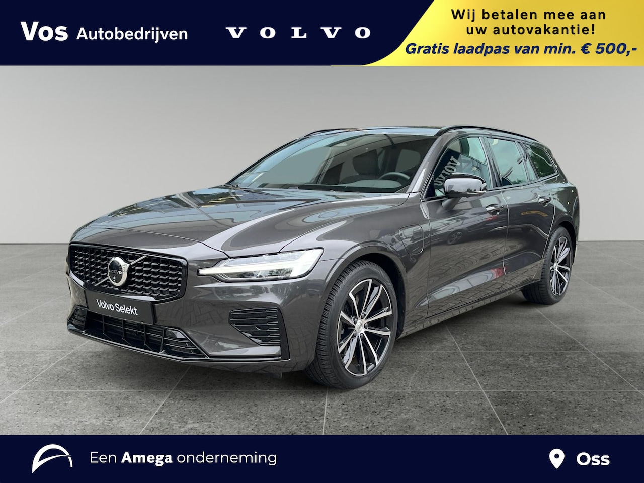Volvo V60 - 2.0 T6 Plug-in hybrid AWD Plus Dark l Verwarmbare Voorruit l Trekhaak l 360 camera l - AutoWereld.nl