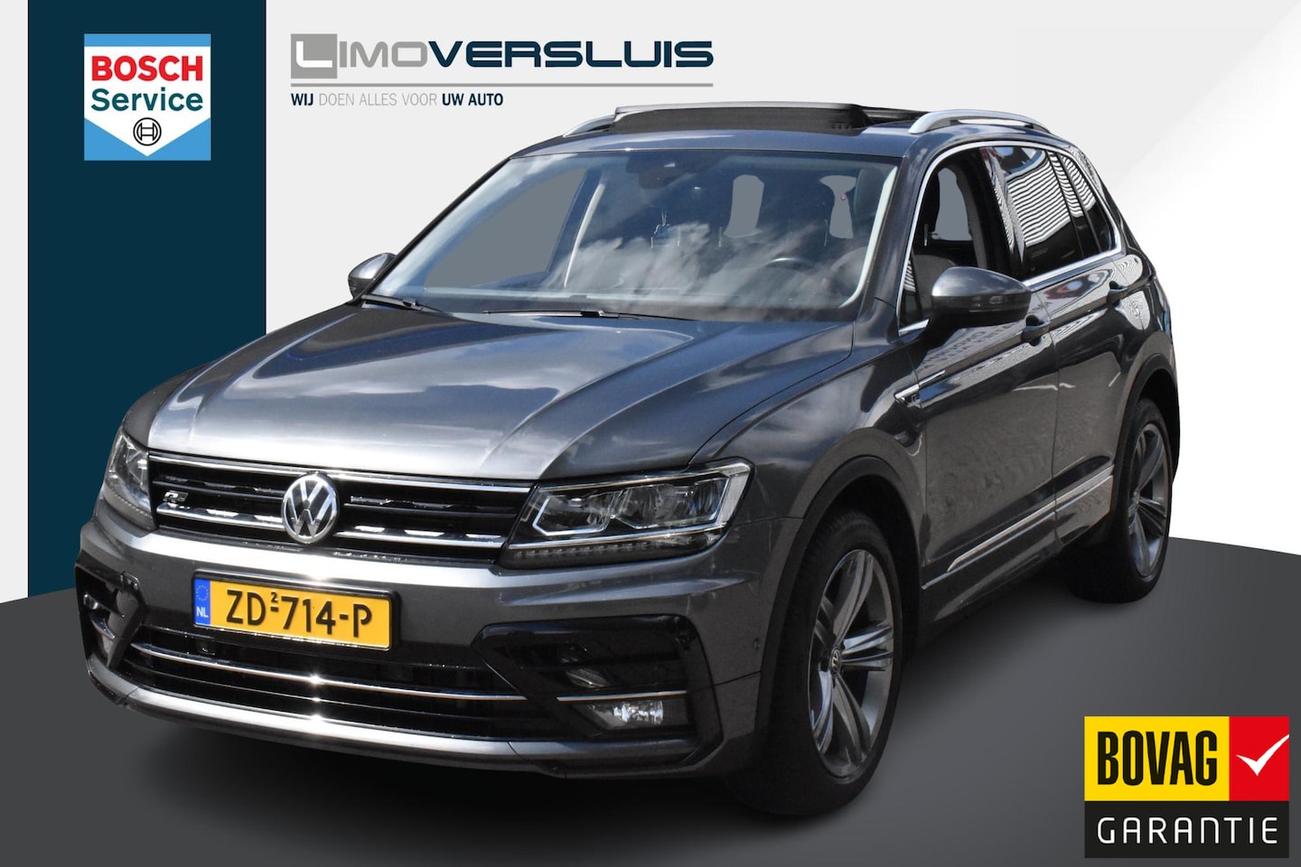 Volkswagen Tiguan - 2.0 TSI 4Motion R- Line Highline Schuifdak |Trekhaak | Digitaal Dashboard | Carplay Navi | - AutoWereld.nl