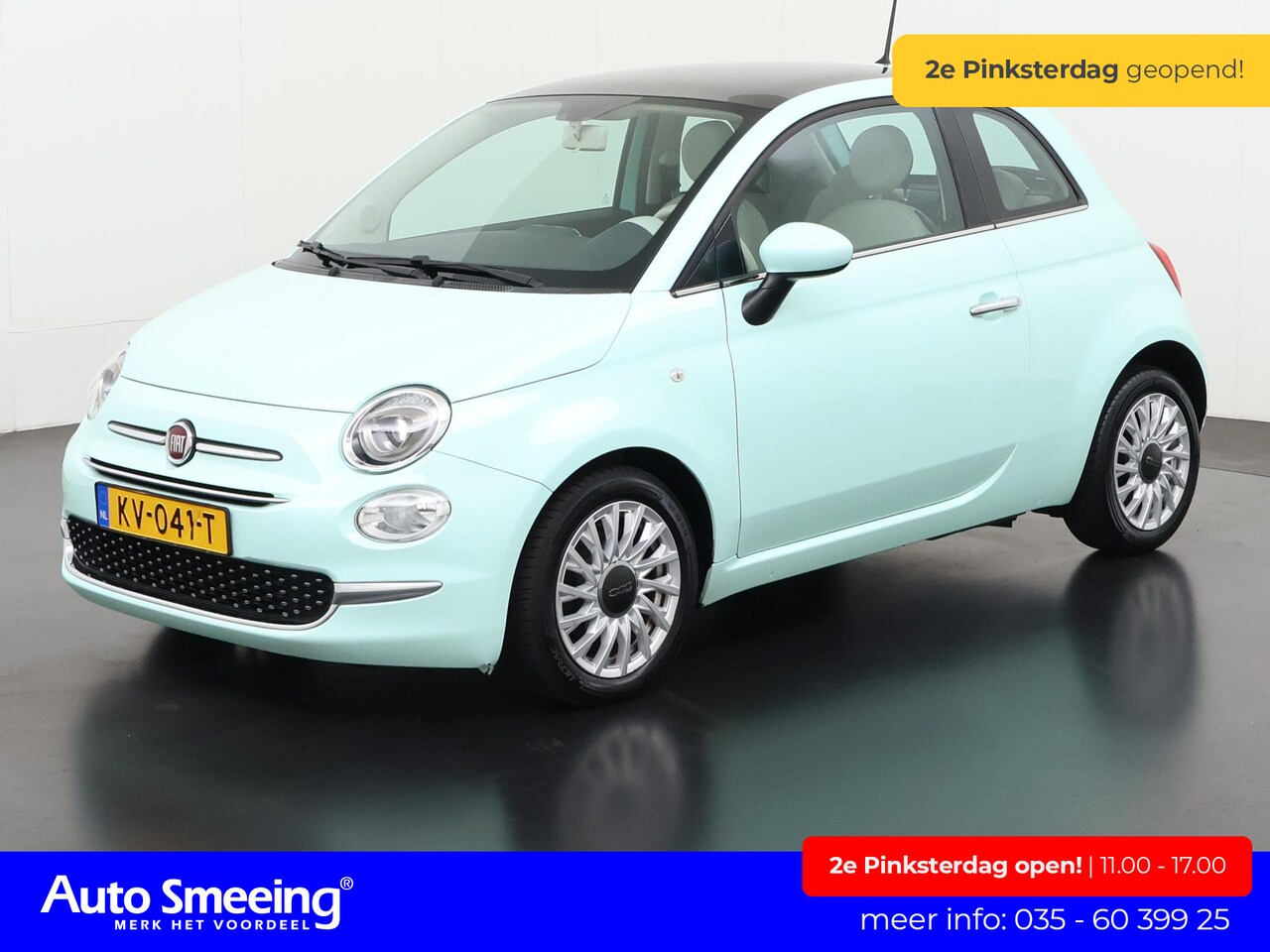 Fiat 500 - 0.9 TwinAir Turbo Lounge Automaat | Panoramadak | Lichtmetalen Velgen | Zondag Open! - AutoWereld.nl