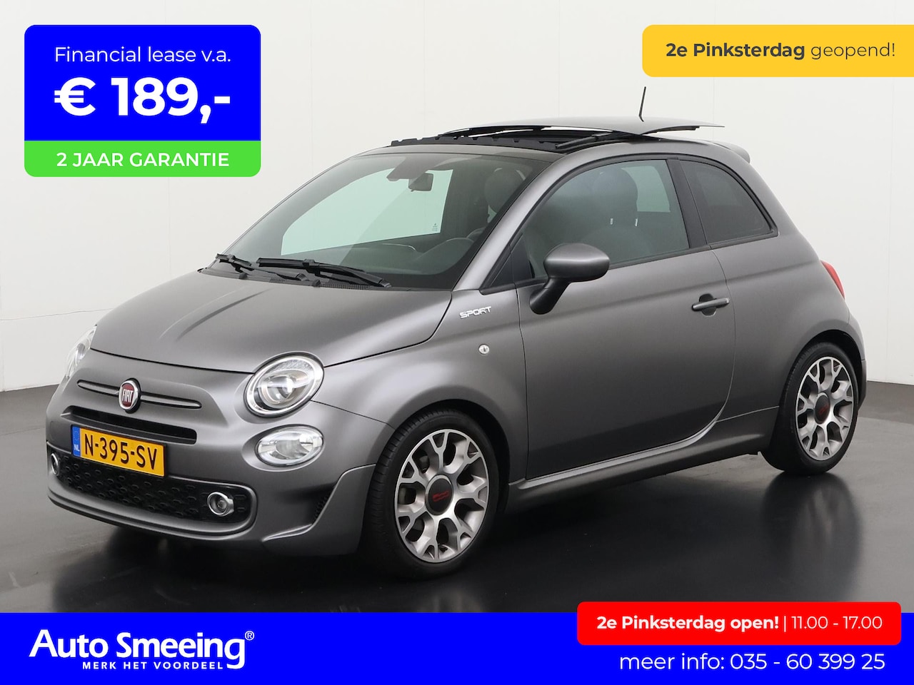 Fiat 500 - 1.0 Hybrid Sport | Schuifdak | Navigatie | Digital Cockpit | Zondag Open! - AutoWereld.nl