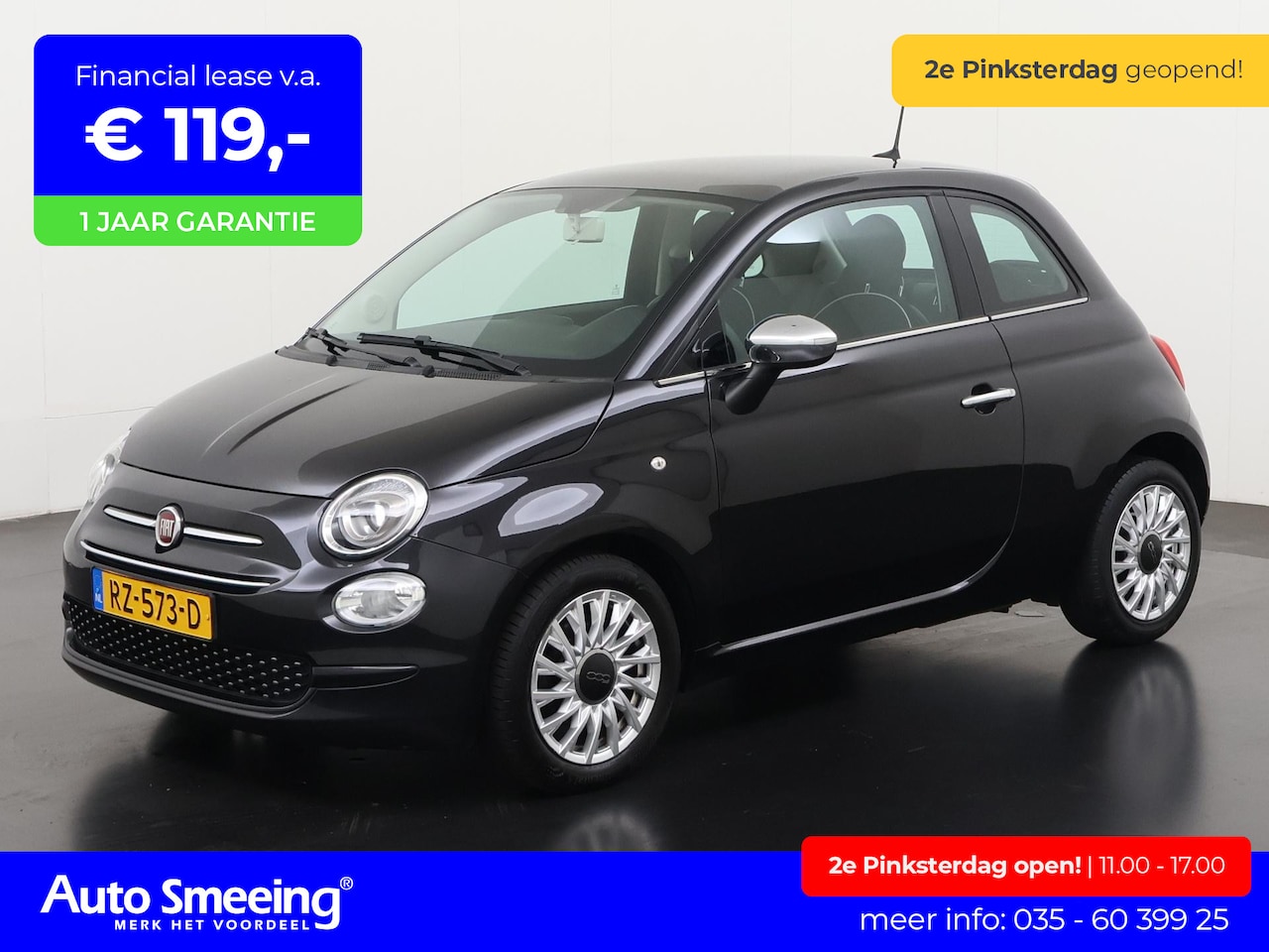 Fiat 500 - 0.9 TwinAir Turbo Lounge | Panoramadak | Navigatie | Zondag Open! - AutoWereld.nl