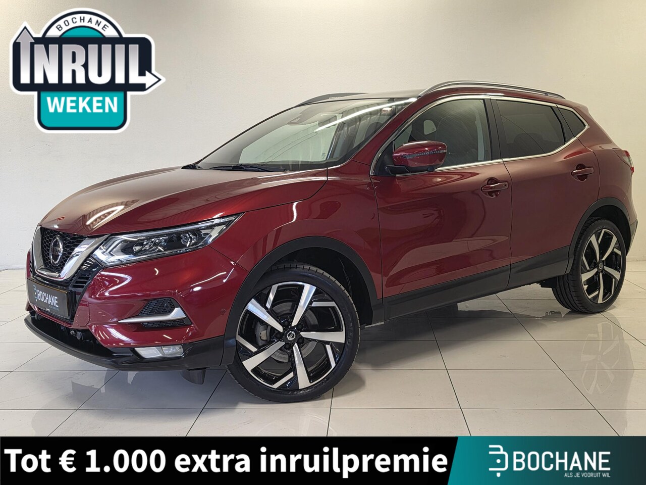 Nissan Qashqai - 1.3 DIG-T Tekna | Trekhaak | 360º Camera | Panoramadak | - AutoWereld.nl