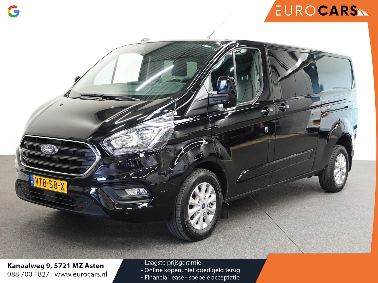 Ford Transit Custom - 300 2.0 TDCI L2H1 Limited Dubbele cabine Automaat Navigatie Airco 2x Schuifdeuren Trekhaak - AutoWereld.nl