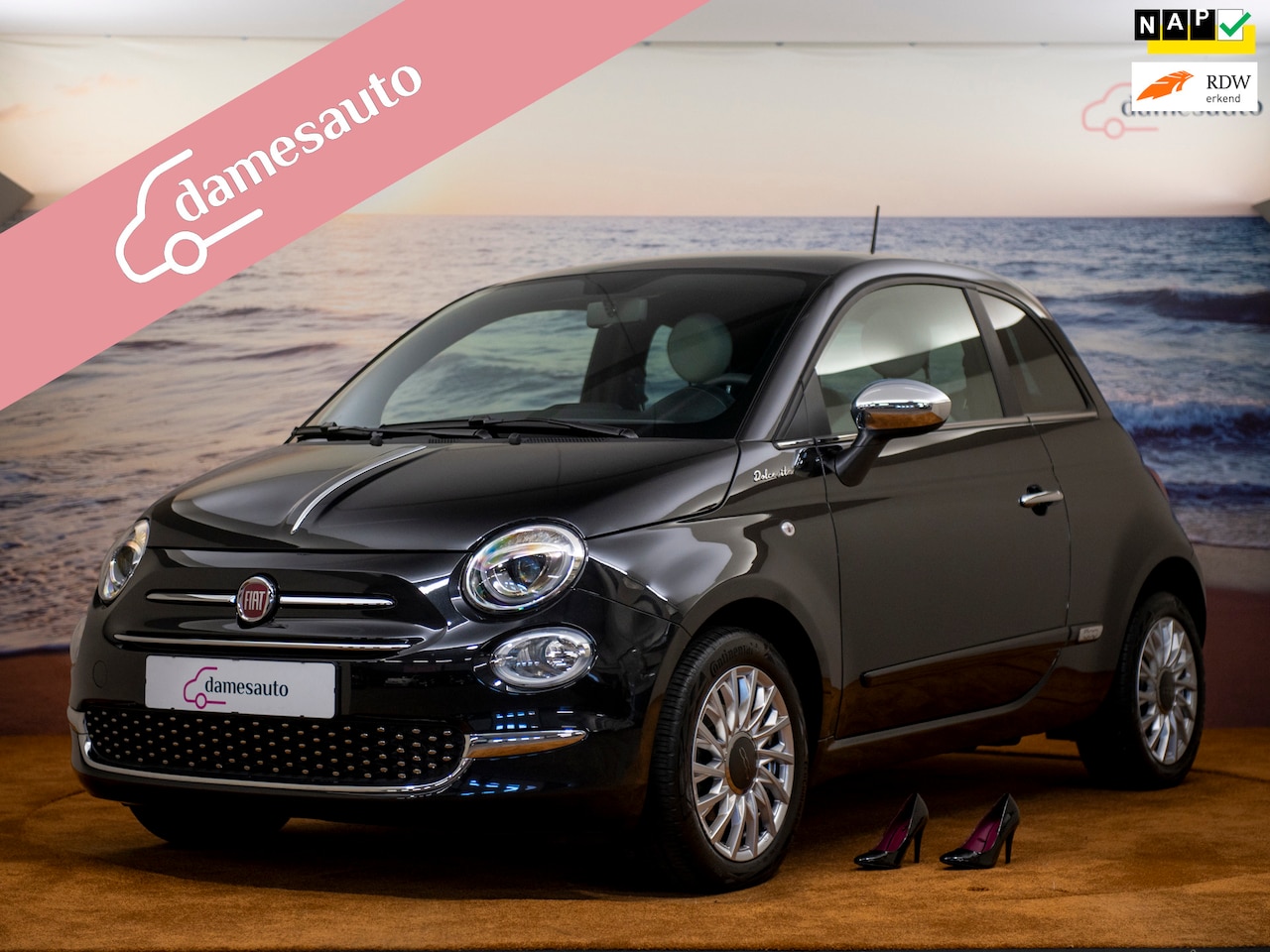 Fiat 500 - 1.0 Hybrid Dolcevita 1.0 Hybrid Dolcevita, NAP, Pano, clima, 1st eigenaar - AutoWereld.nl