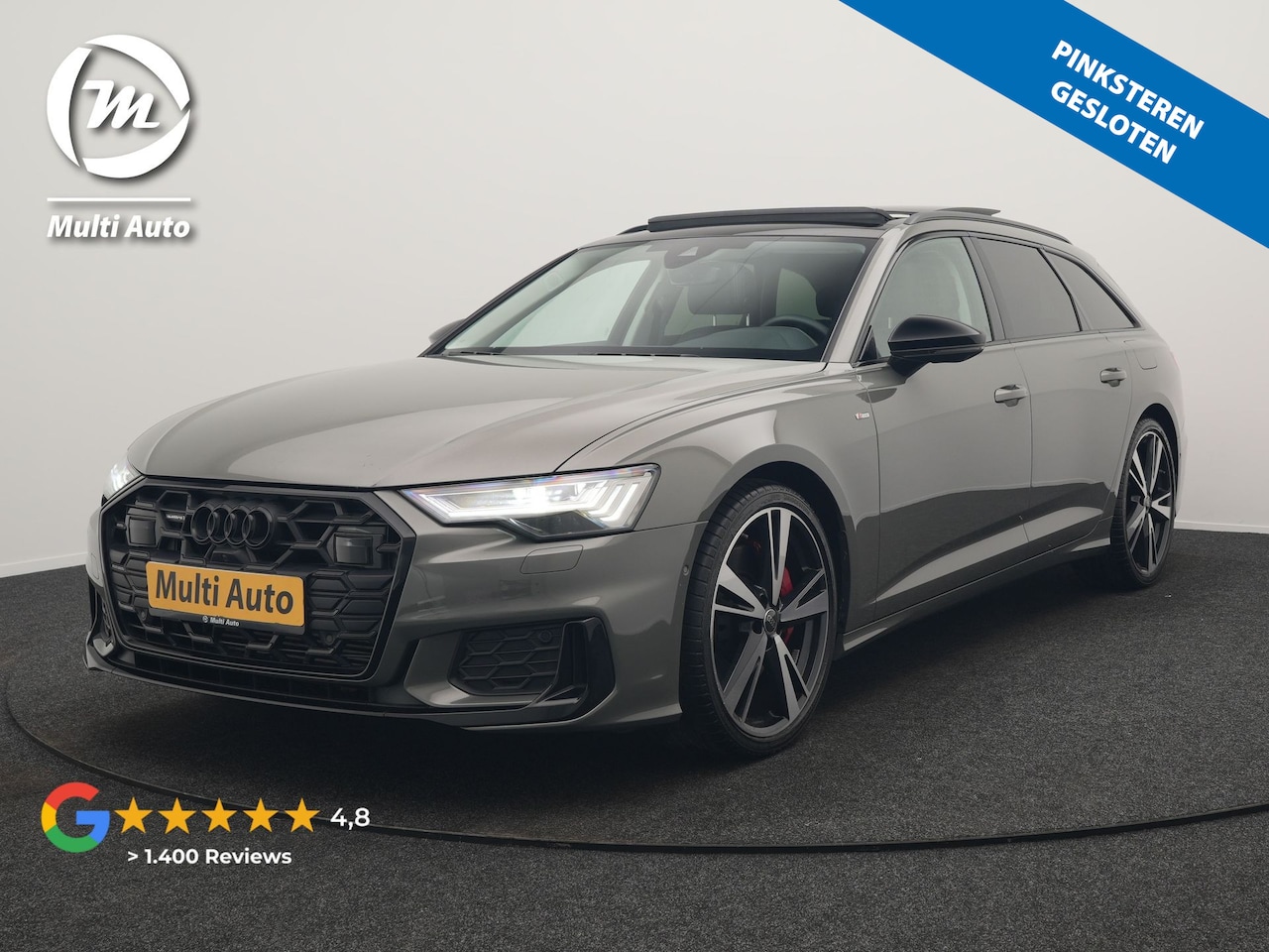 Audi A6 Avant - 55 TFSI e Quattro Facelift S Line Competition PHEV 367pk | Trekhaak Af Fabriek | Panodak | - AutoWereld.nl