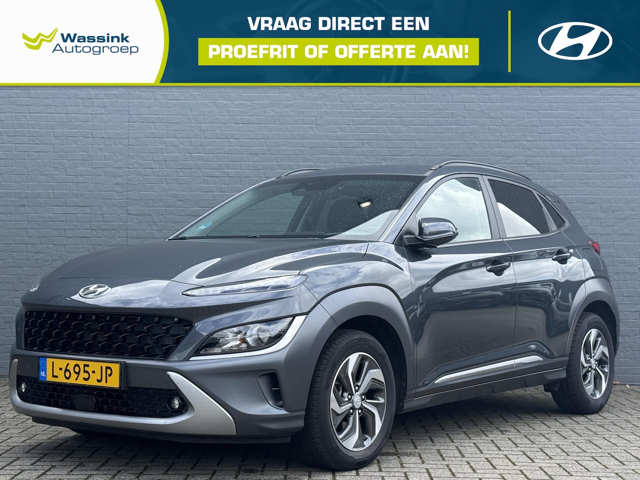 Hyundai Kona - 1.6 GDI HEV Fashion | Navigatie | Head-Up Display | Adaptive Cruise Control | Climate Cont - AutoWereld.nl