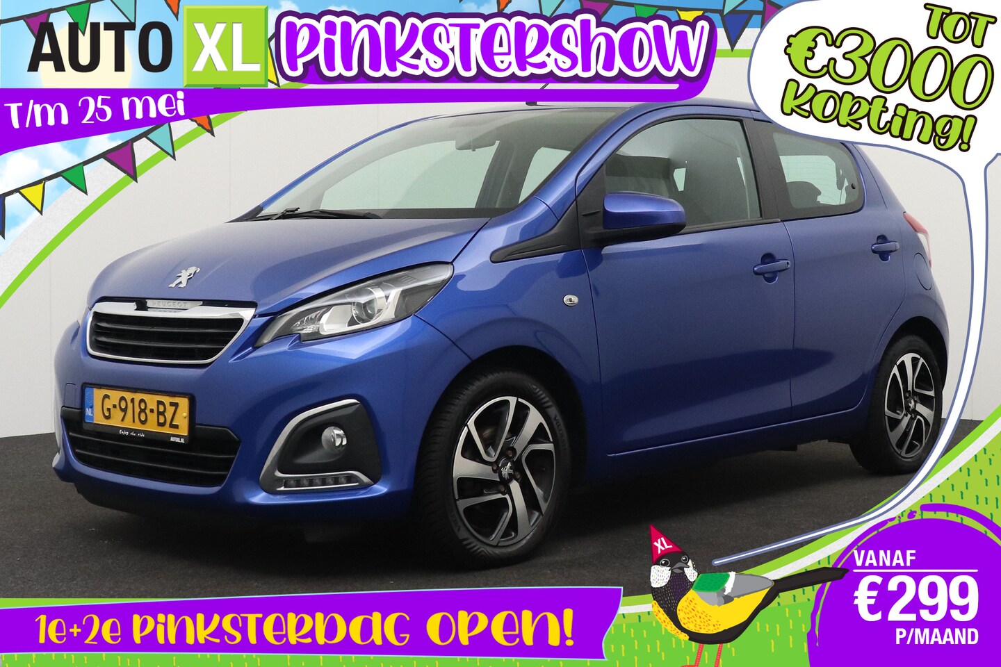 Peugeot 108 - 1.0 e-VTi Allure Navi Airco LMV 15" - AutoWereld.nl