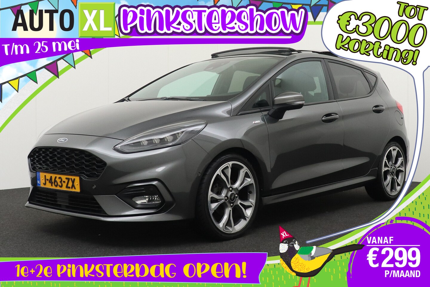 Ford Fiesta - 1.0 124 PK Aut. ST-Line X Pano-dak B&O Carplay 17'LMV LED - AutoWereld.nl