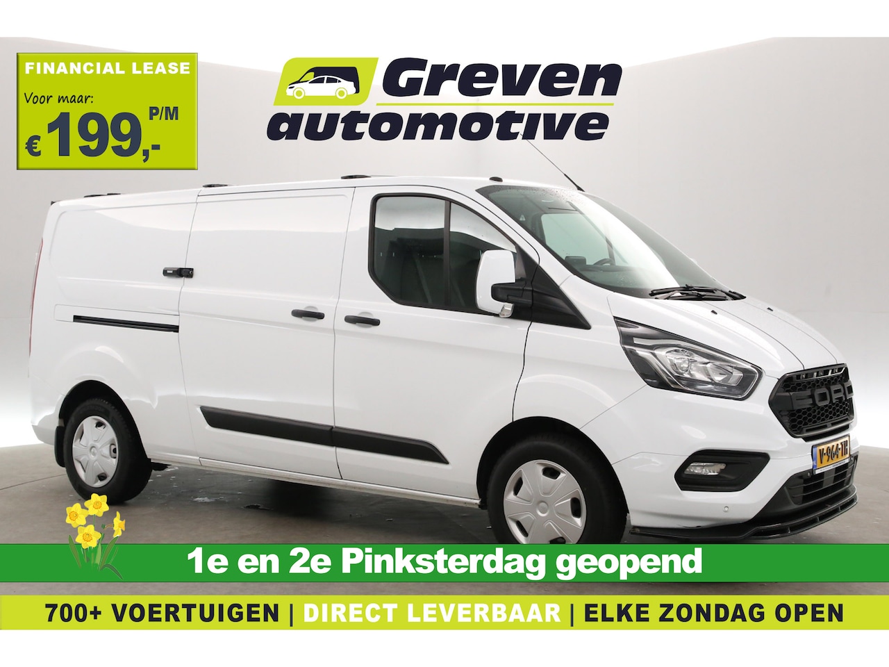 Ford Transit Custom - 2.0 TDCI L2H1 | 2800kg Trekgew. | Sfeer | Airco | Cruise | 3 Zits | Camera | Carplay | 2xS - AutoWereld.nl