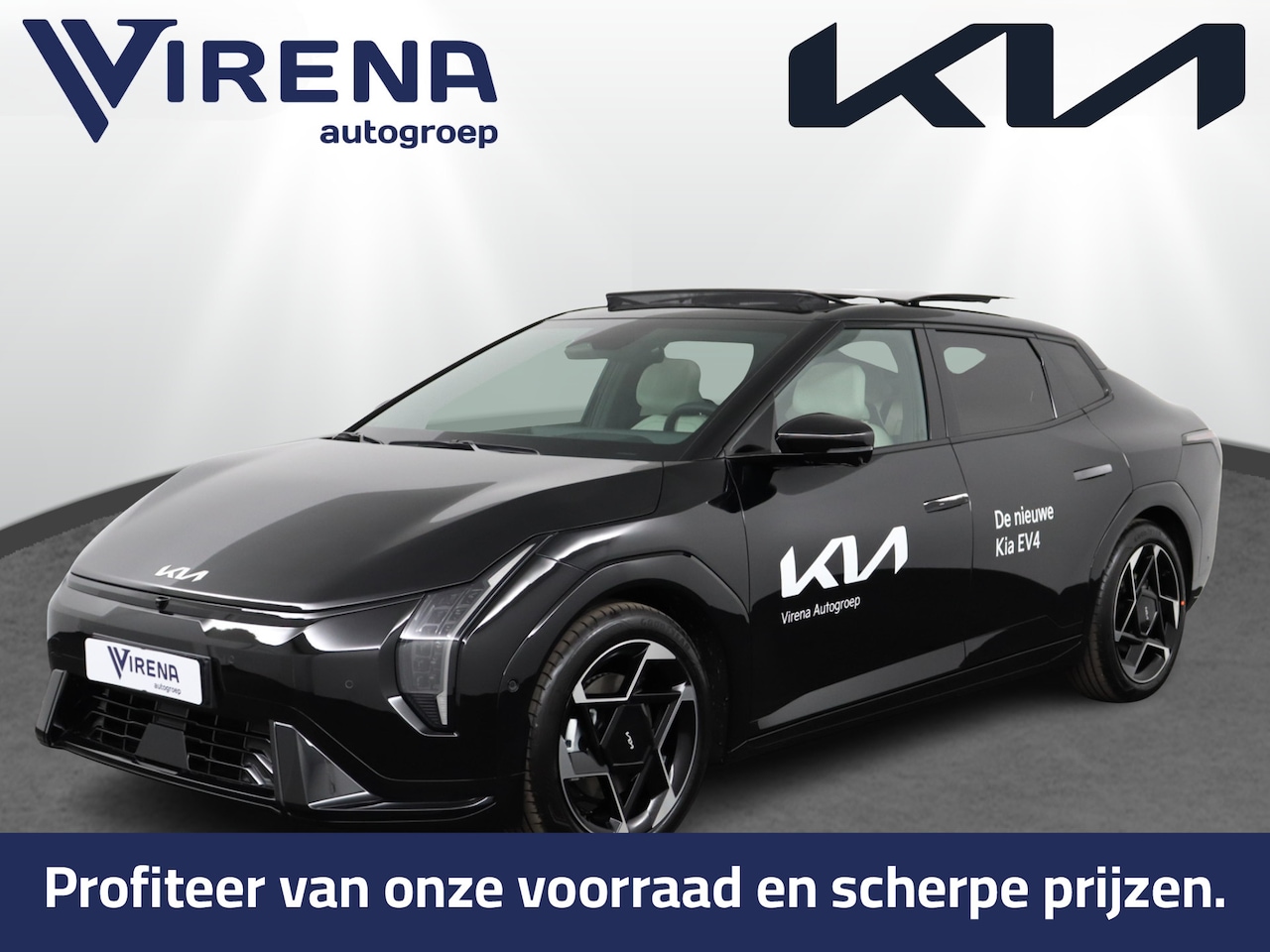 Kia EV4 Fastback - GT-PlusLine 81.4 kWh - Stoelverwarming/ventilatie - Glazen Schuif-/kanteldak - Elektrisch - AutoWereld.nl