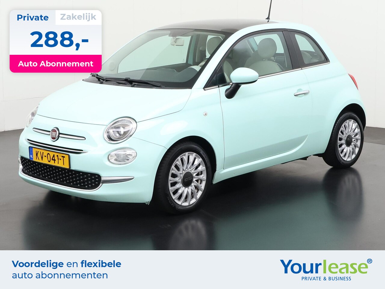 Fiat 500 - 0.9 TwinAir Turbo Lounge Automaat | All-in 288,- Private Lease | Direct uit voorraad - AutoWereld.nl
