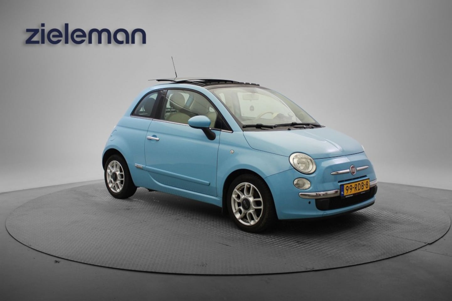 Fiat 500 - 0.9 TwinAir Lounge Automaat - Panorama, Airco, Half Leer - AutoWereld.nl