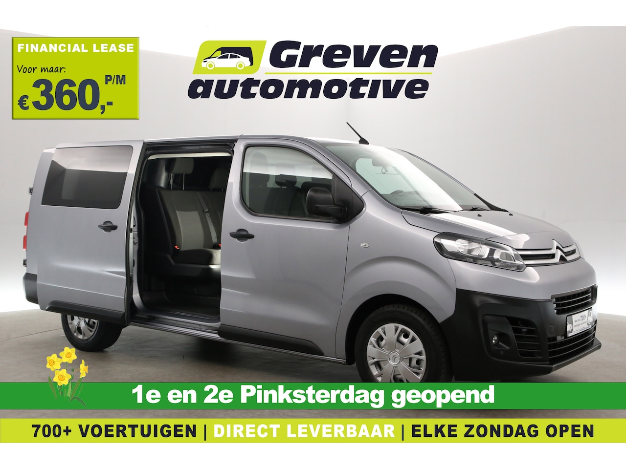 Citroën Jumpy - 2.0 BlueHDI I L3H1 | DC | 6 Zits | Airco | Cruise | Carplay | Trekhaak | Parkeersens. - AutoWereld.nl