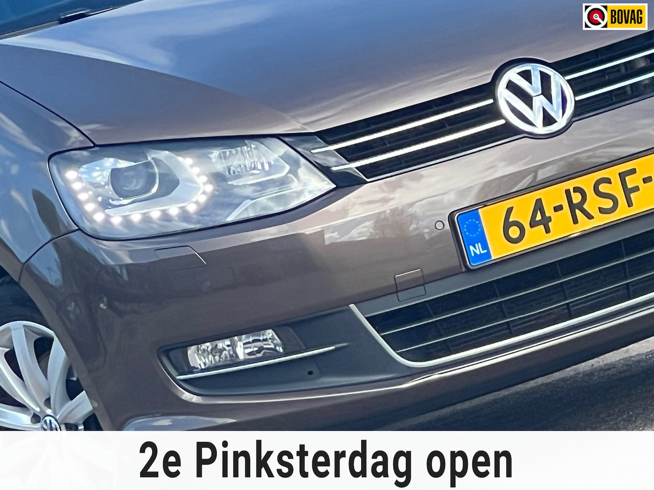Volkswagen Sharan - 1.4 TSI Highline - Toffee Brown - Nav/Clima/Leer/Cruise - Keurig - AutoWereld.nl