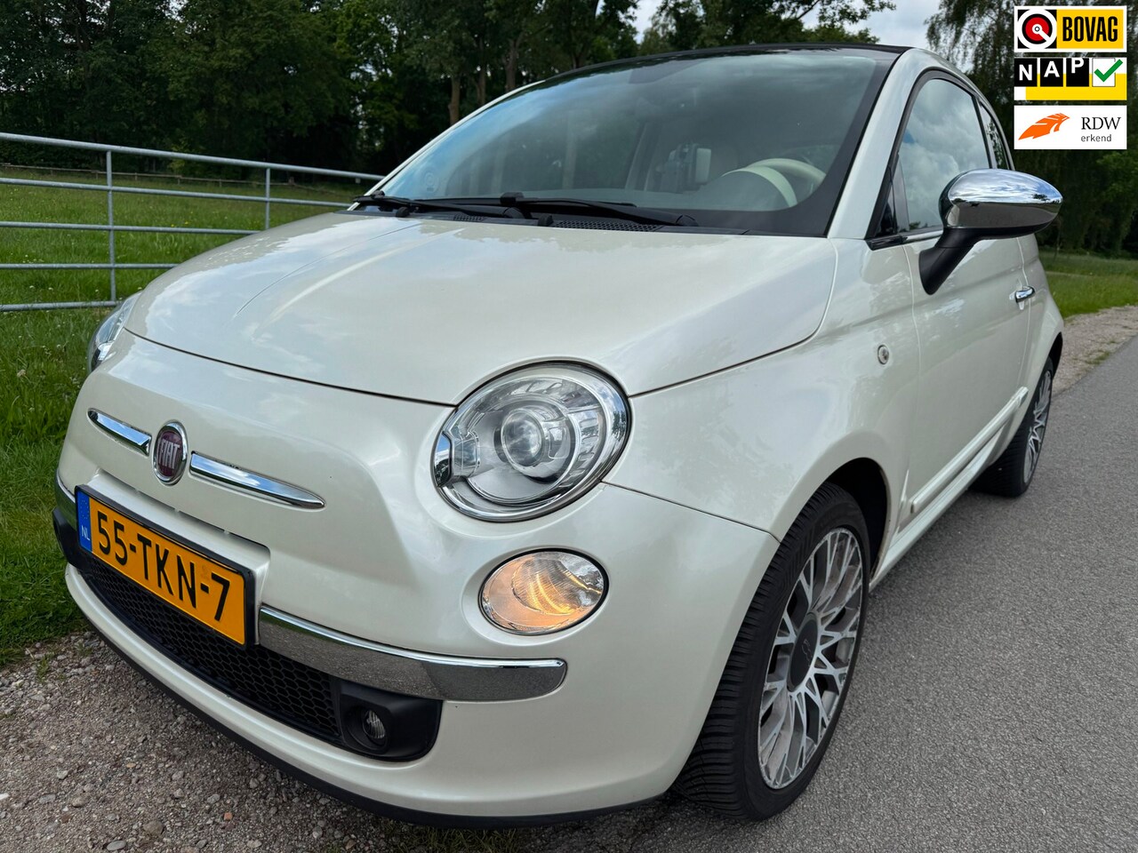 Fiat 500 C - 0.9 TwinAir Lounge top onderhouden|leder|xenon - AutoWereld.nl