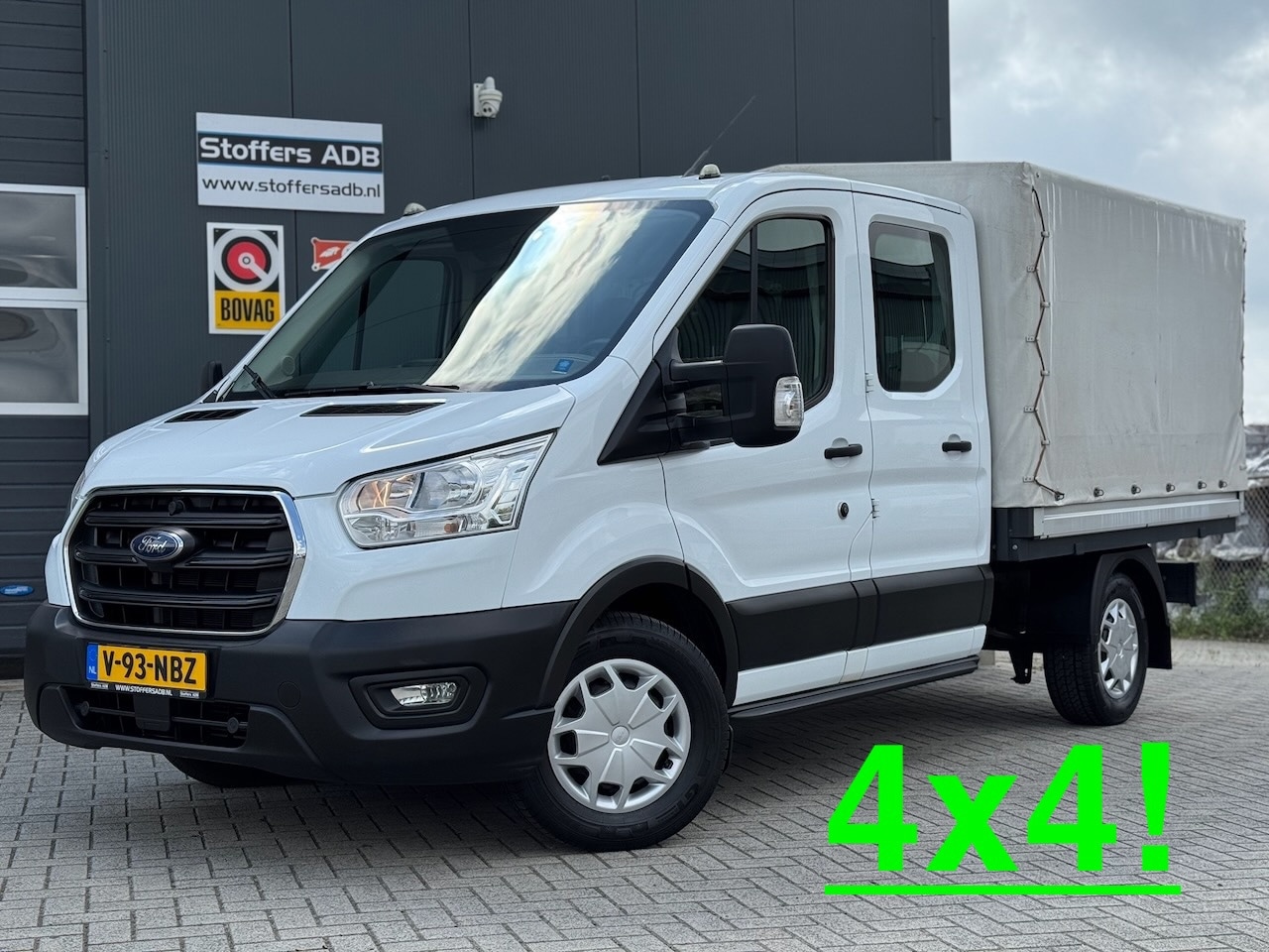 Ford Transit - 350 2.0 TDCI L2H1 DC 4WD | Huif | CarPlay | Navi | Cruise | 7-persoons | Standkachel | Air - AutoWereld.nl
