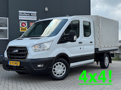 Ford Transit - 350 2.0 TDCI L2H1 DC 4WD | Huif | CarPlay | Navi | Cruise | 7-persoons | Standkachel | Air