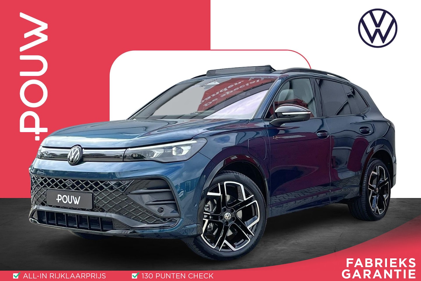 Volkswagen Tiguan - 1.5 eHybrid 272pk DSG R-Line Edition | SoH 97% | Panoramadak | Leer | Trekhaak - AutoWereld.nl