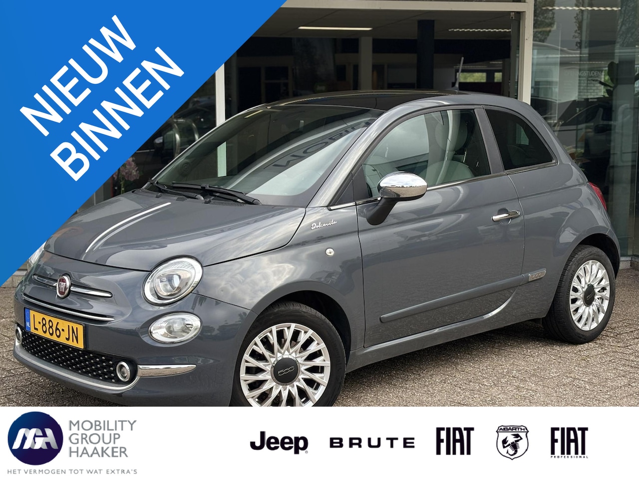 Fiat 500 - 1.0 Hybrid Dolcevita | Parkeersensoren | Panorama dak | Climate control - AutoWereld.nl