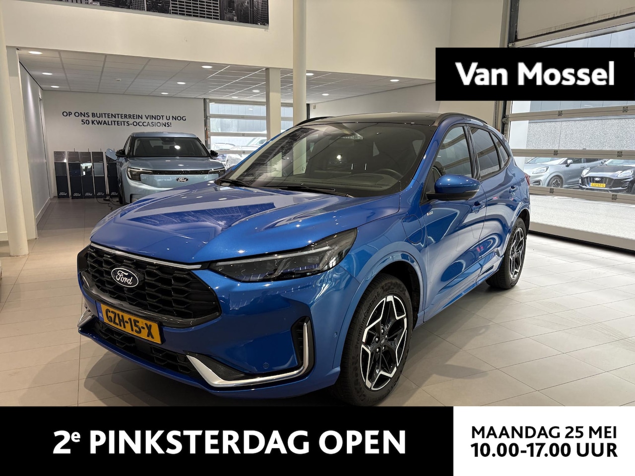Ford Kuga - 2.5 PHEV ST-Line X | TREKHAAK | PANORAMADAK | HEAD UP DISPLAY | STOEL, STUUR EN VOORRUITVE - AutoWereld.nl