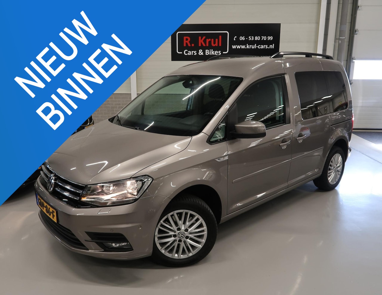Volkswagen Caddy - 1.4 TSI Comfortline 5 zitplaatsen, 2x schuifdeur, airco-ecc, app connect, stoelverwarming, - AutoWereld.nl