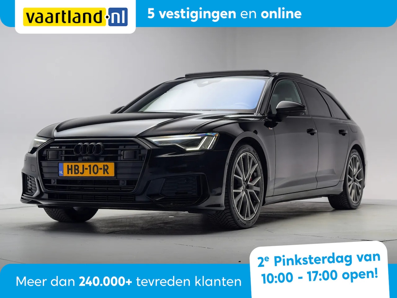 Audi A6 Avant - 55 TFSI e quattro S Line Competition Black [ Panorama Trekhaak Navi Apple / Leder Camera S - AutoWereld.nl