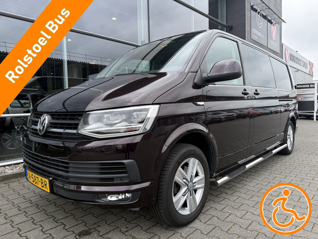 Volkswagen Transporter - 5+1 Rolstoelbus 2.0 TDI L2H1 DC Highline (Zeer mooie en complete rolstoelbus met Automaat! - AutoWereld.nl