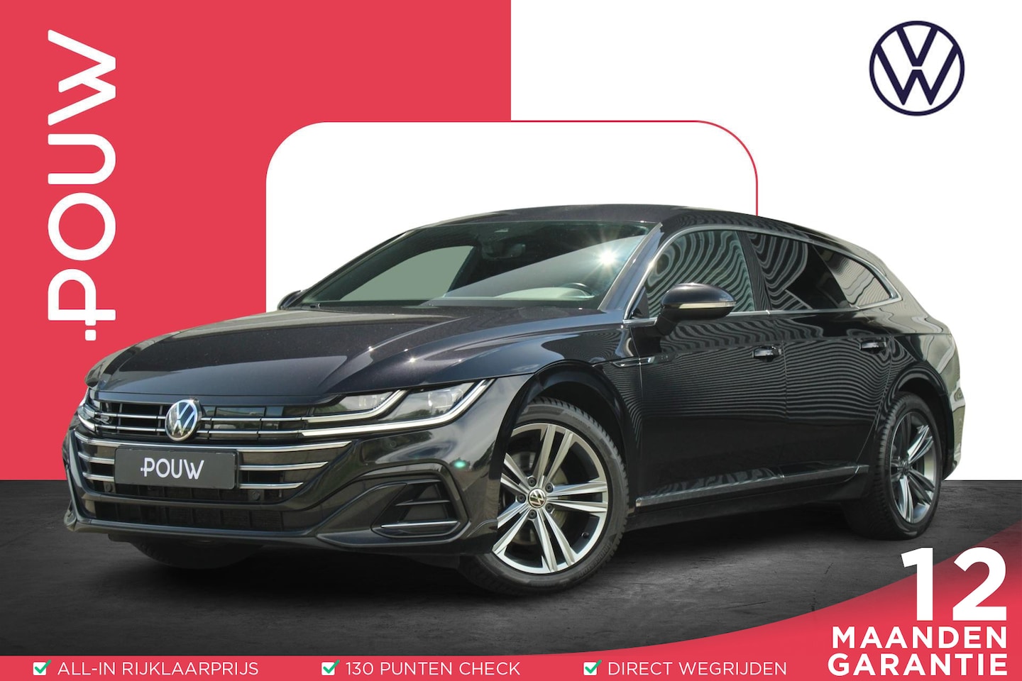 Volkswagen Arteon Shooting Brake - 1.4 TSI eHybrid 218pk DSG R-Line Business+ | SoH 91% | Standkachel | Trekhaak | Camera | N - AutoWereld.nl